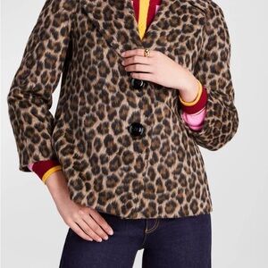 Kate Spade Leopard Print Blazer